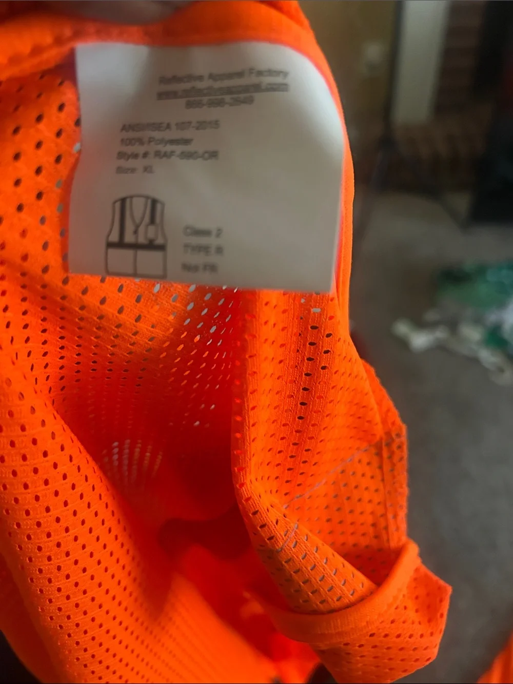 Hi-Vis Orange Safety Mesh Work Vest with Reflective Stripes
